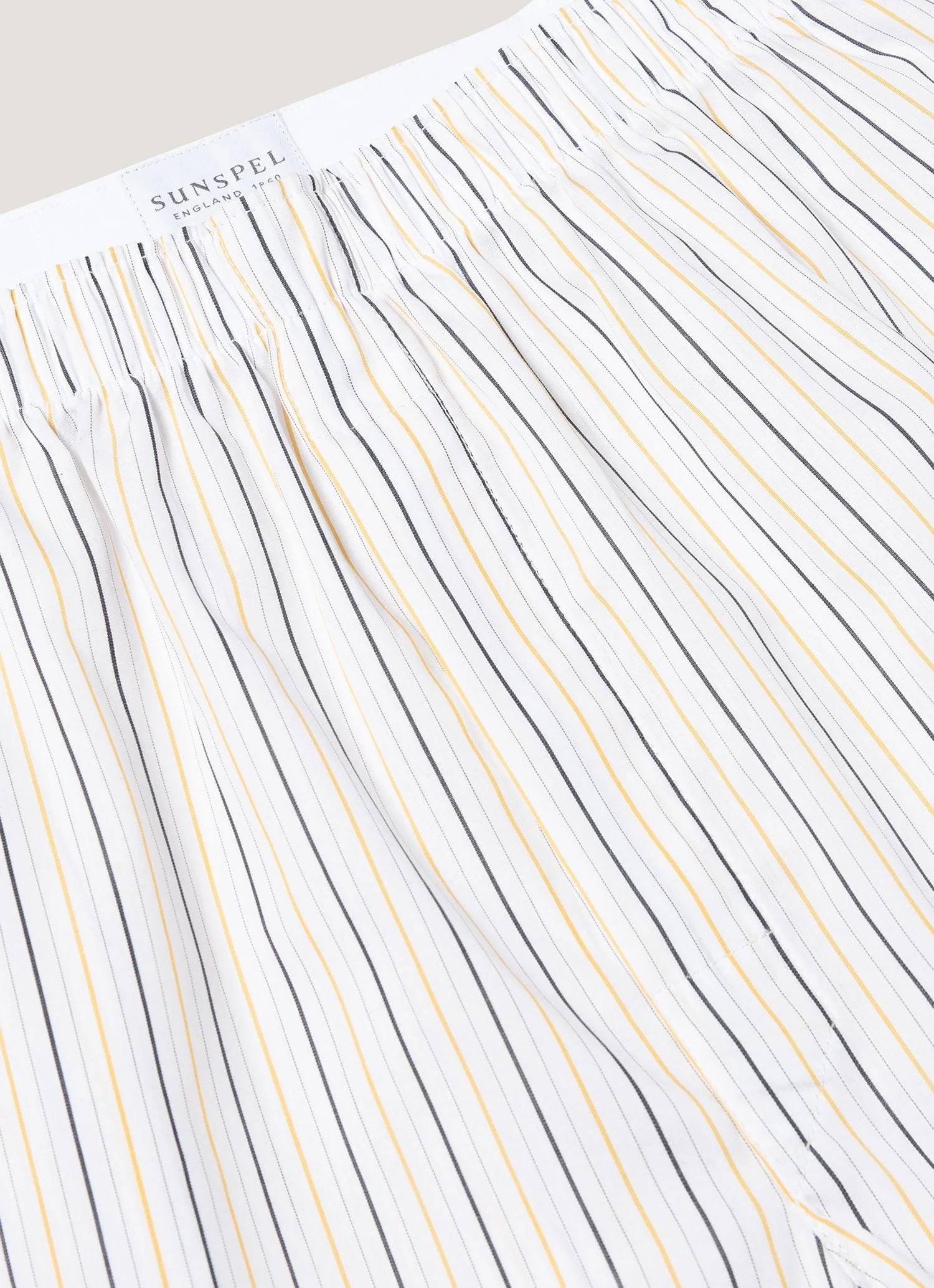 Men's Classic Boxer Short in White/Blue/Yellow - Image 4