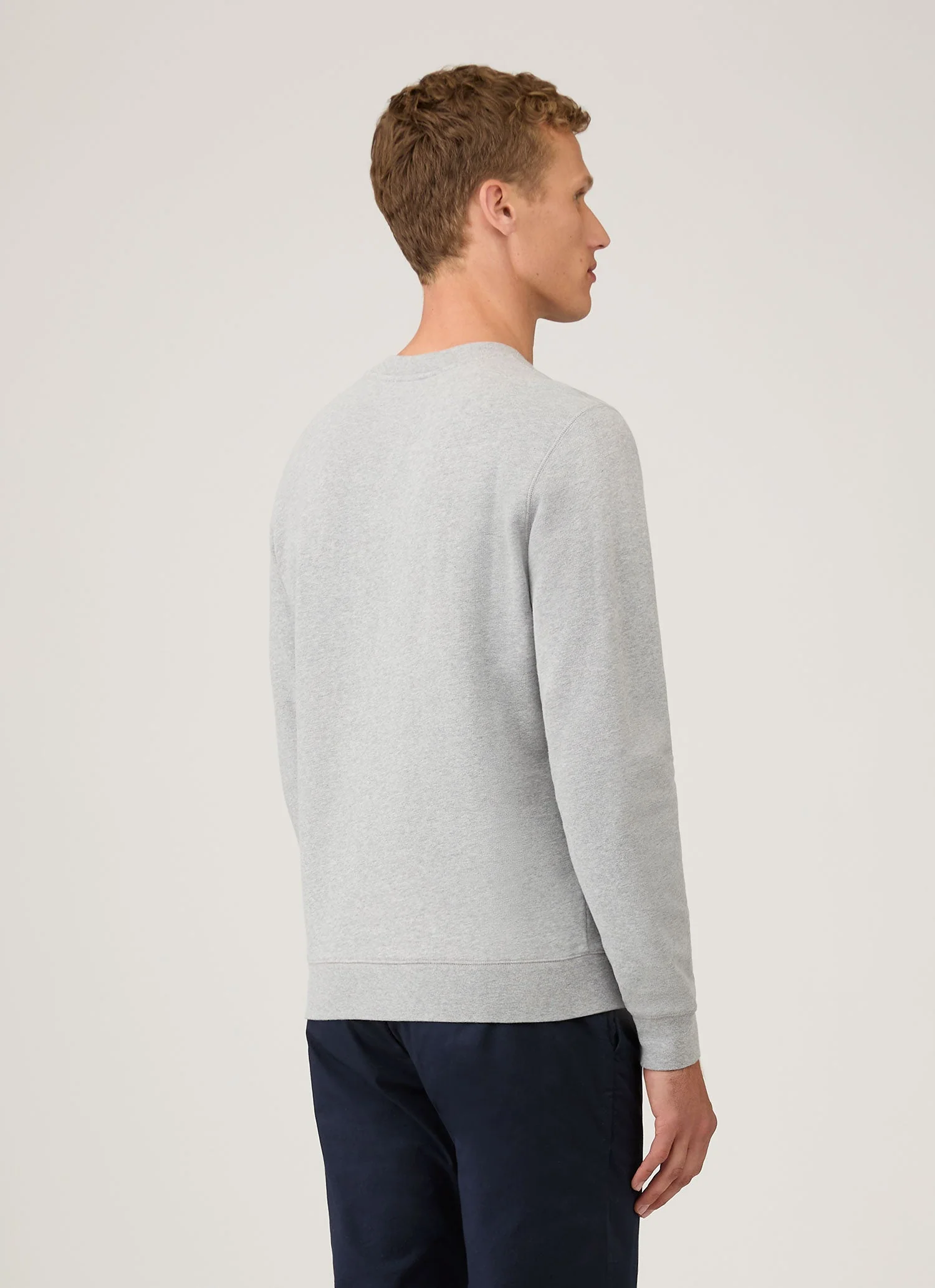 Men's Loopback Sweatshirt in Grey Melange - Image 5