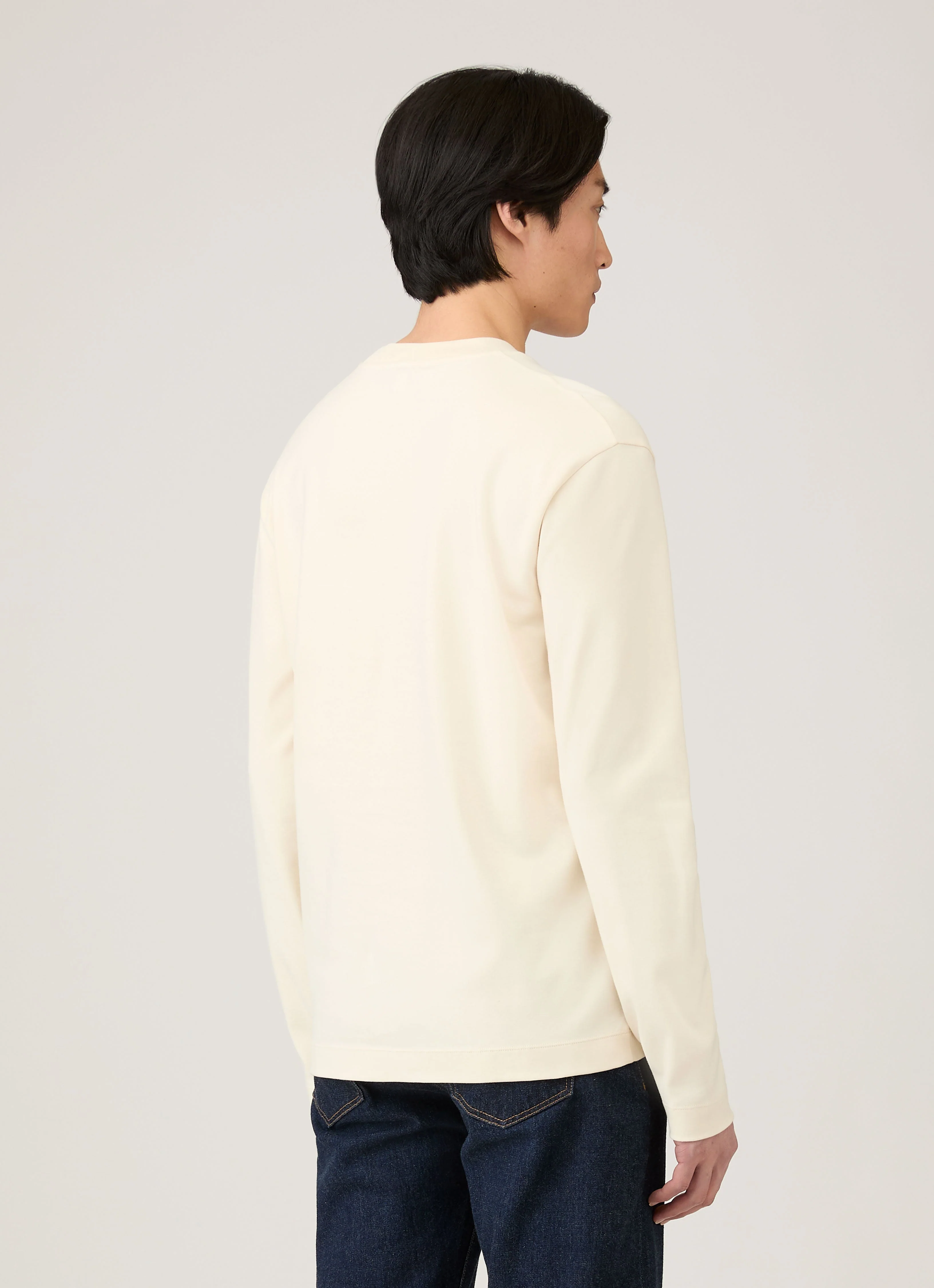 Men's Long Sleeve Heavyweight T-shirt in Undyed - Image 5