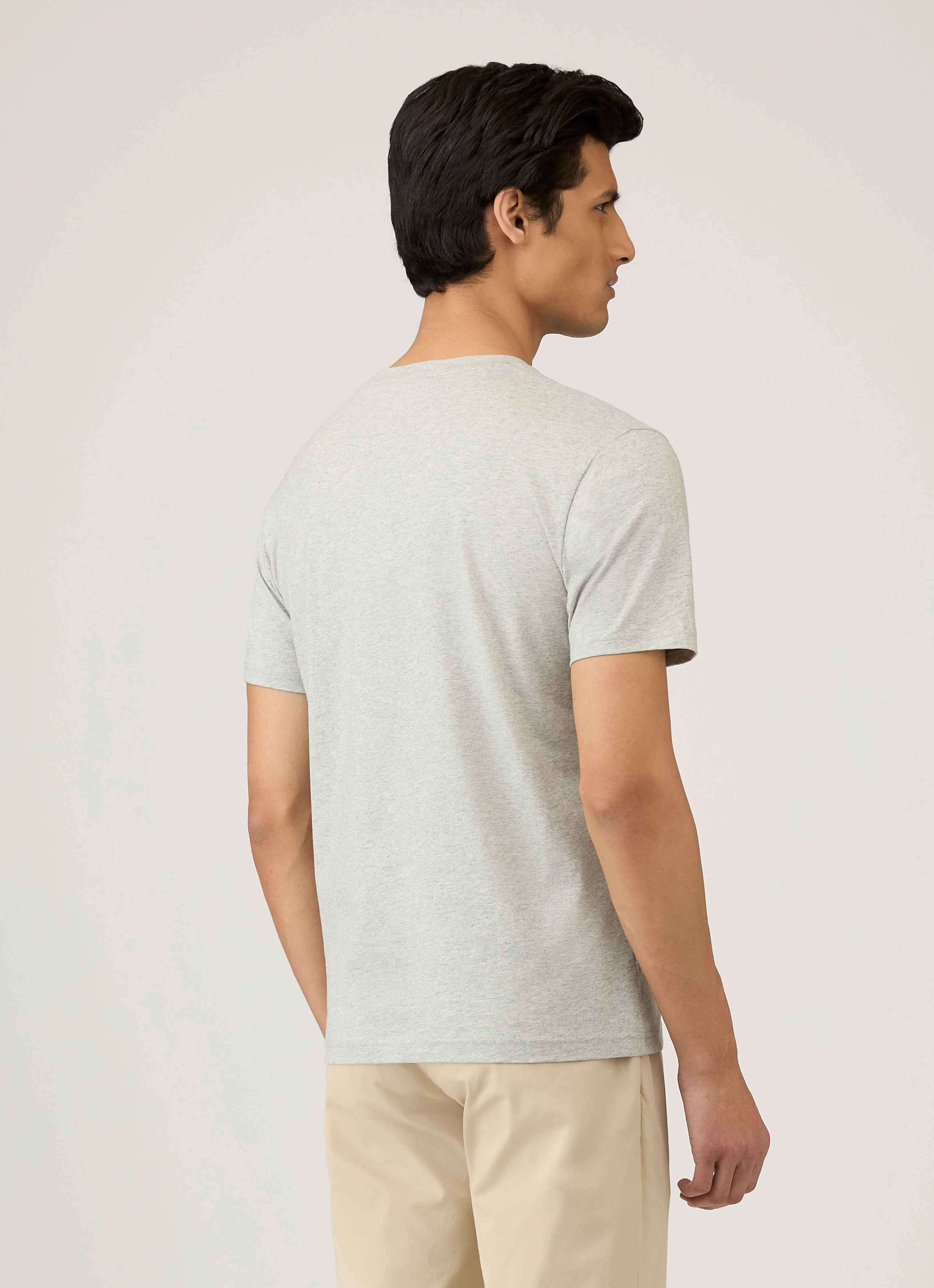 Men's Riviera T-shirt in Grey Melange - Image 5