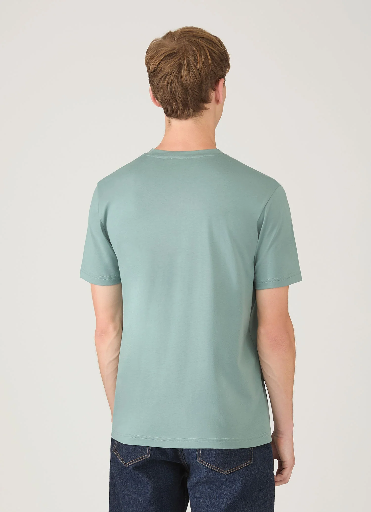 Men's Riviera Midweight T-shirt in Steel Green - Image 5