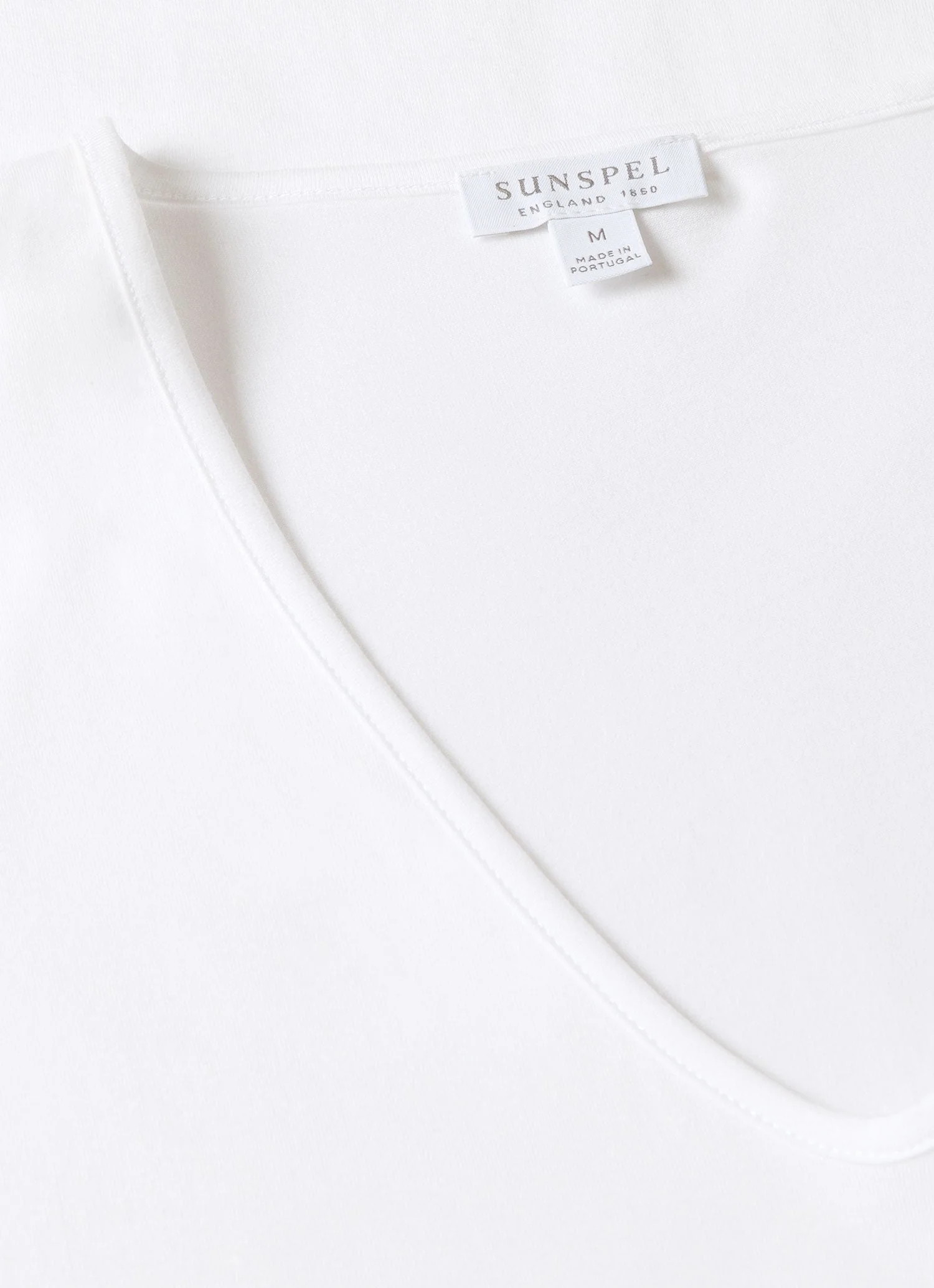 Men's Superfine Cotton V-neck Underwear T-shirt in White - Image 4