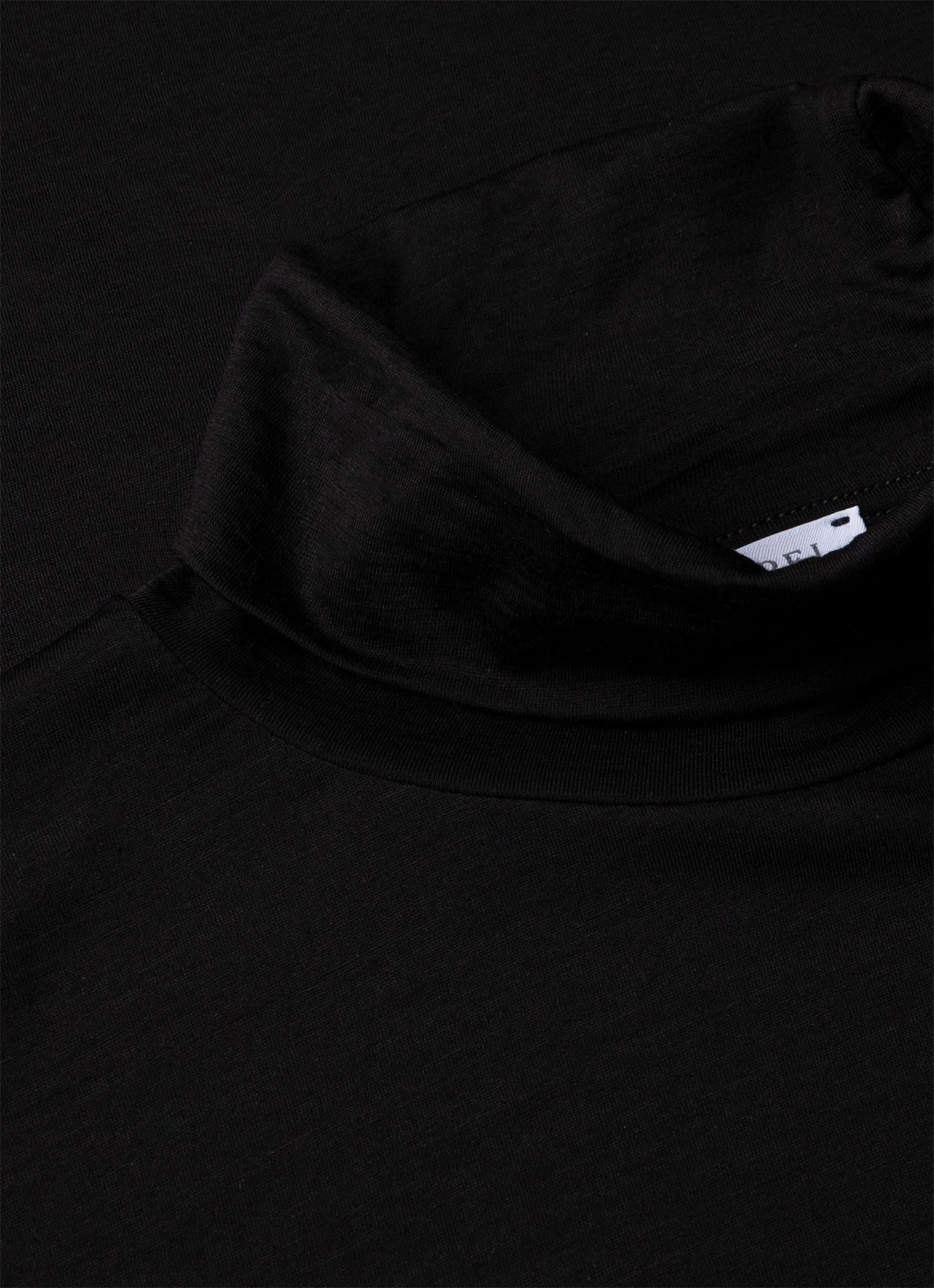 Men's Ultra-Fine Merino Roll Neck in Black - Image 4