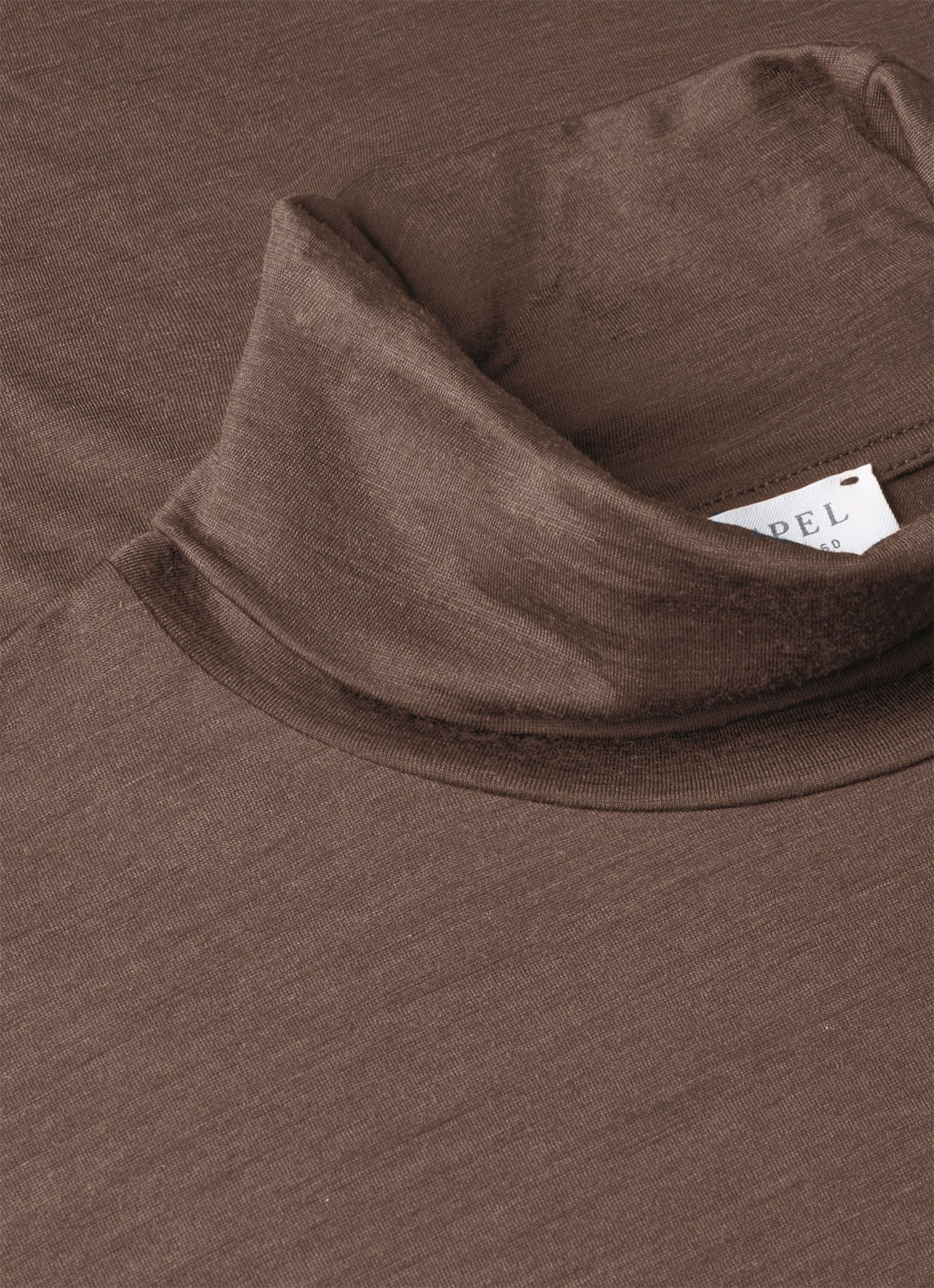 Men's Ultra-Fine Merino Roll Neck in Sandstone - Image 4