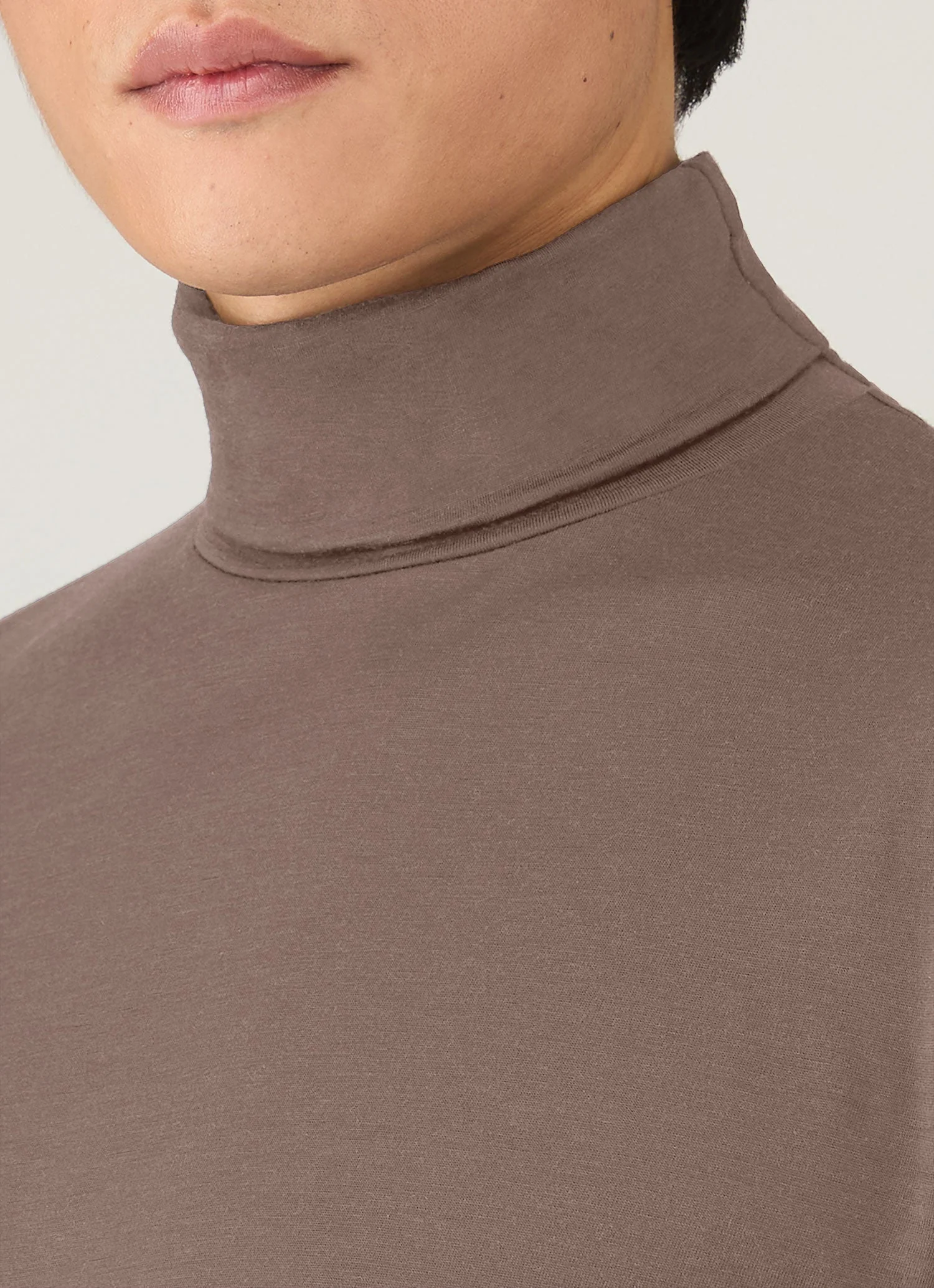 Men's Ultra-Fine Merino Roll Neck in Sandstone - Image 6