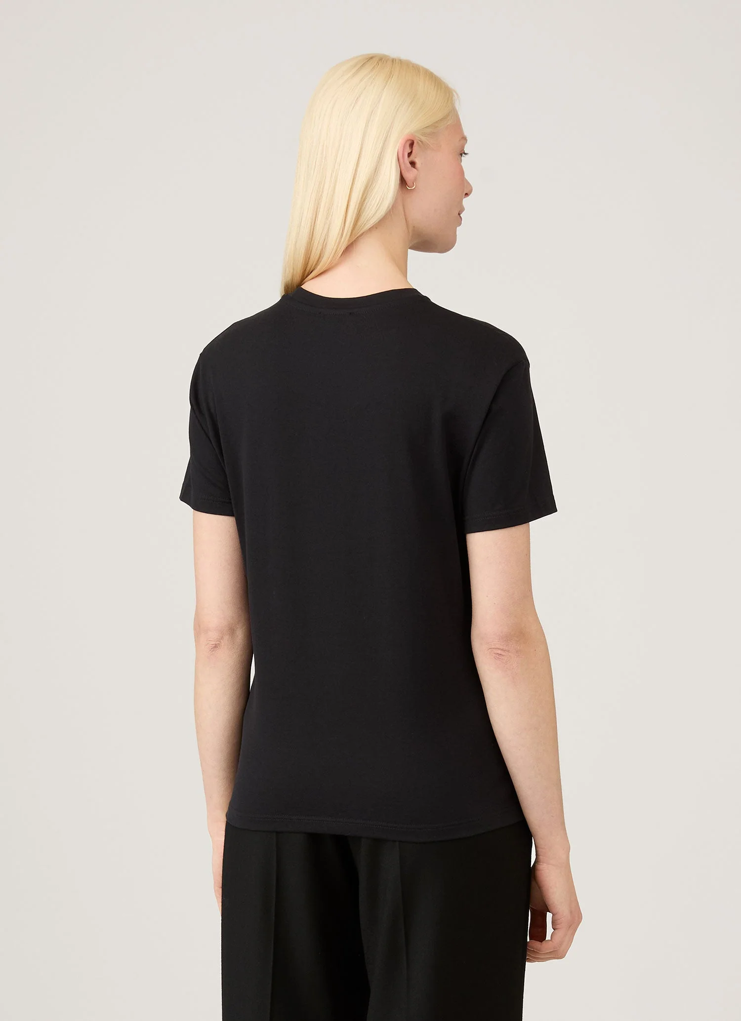 Women's Boy Fit T-shirt in Black - Image 3