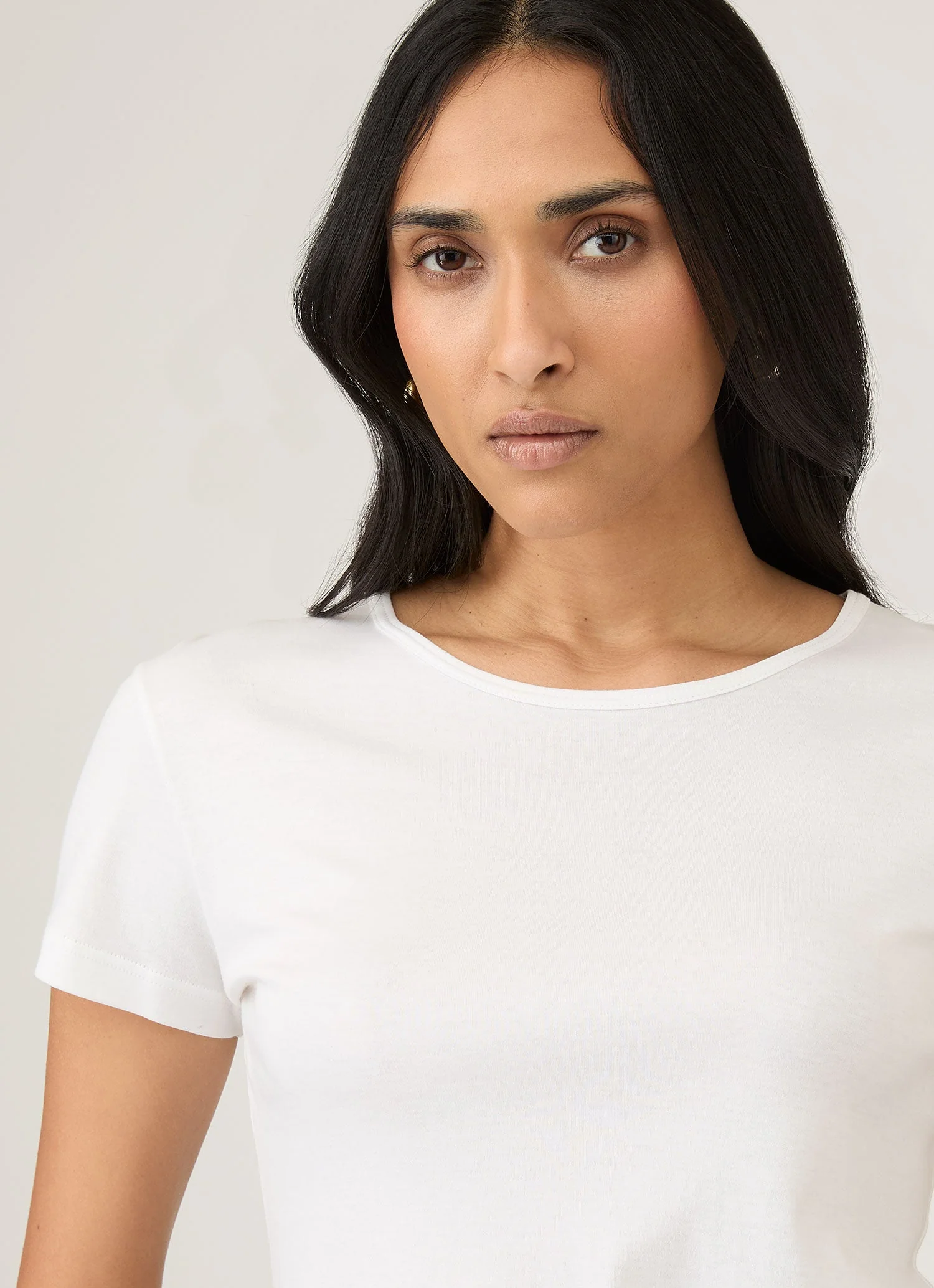Women's Sea Island Cotton T-shirt in White - Image 4